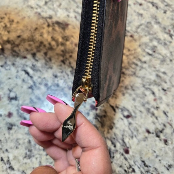 NEW Christian Louboutin Loubi54 Leopard Print Leather Card Holder - Picture 5 of 5